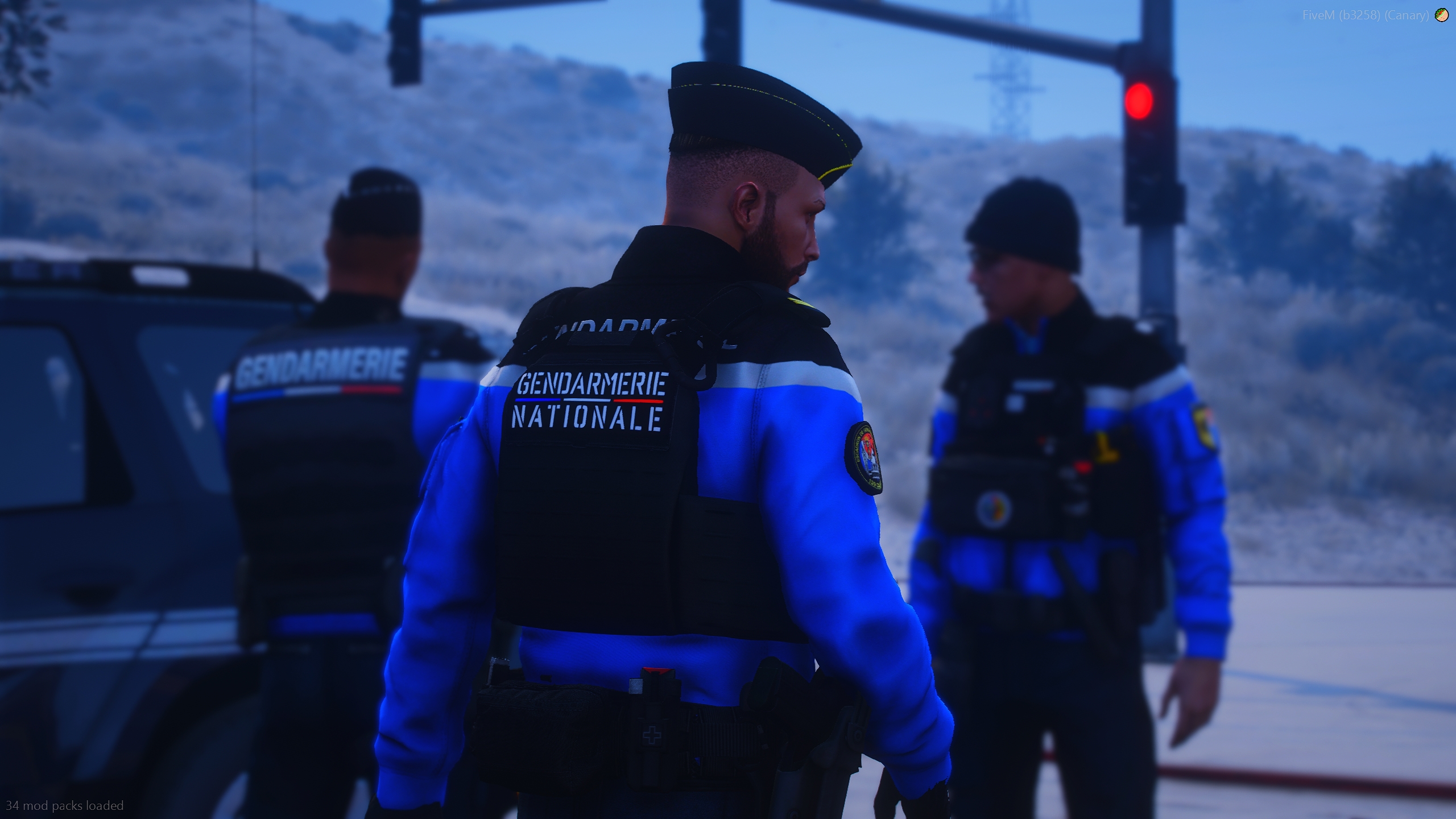 Gendarmerie Nationale en hiver